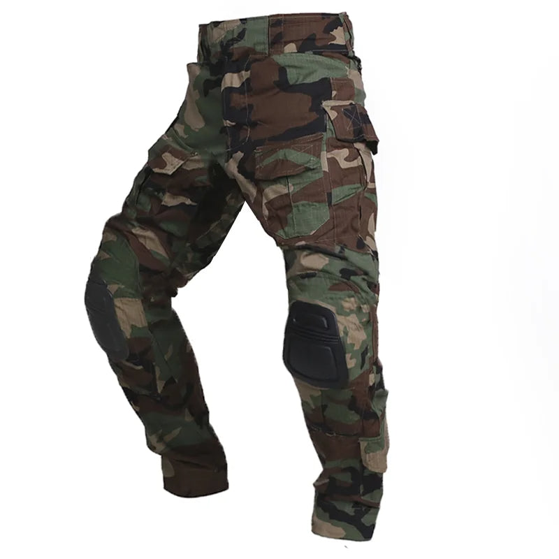 Robust men's tactical pants for outdoor and work, equipped with essential knee protection.