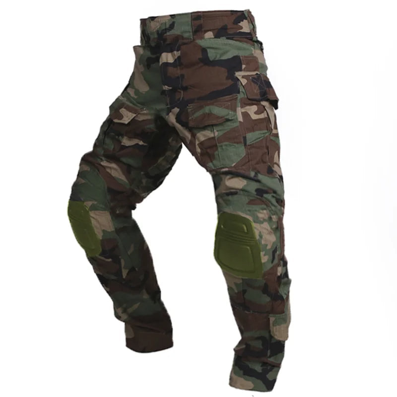 Men's outdoor cargo pants with reinforced knee protection, perfect for durable workwear & hiking.