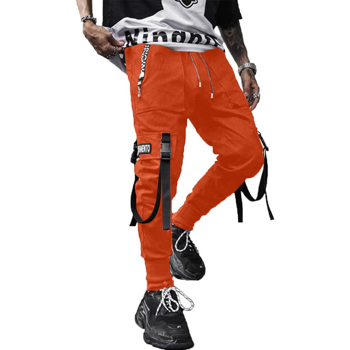 Men's Cargo Tactical Joggers, combining techwear style with practical multi-pocket functionality for streetwear.