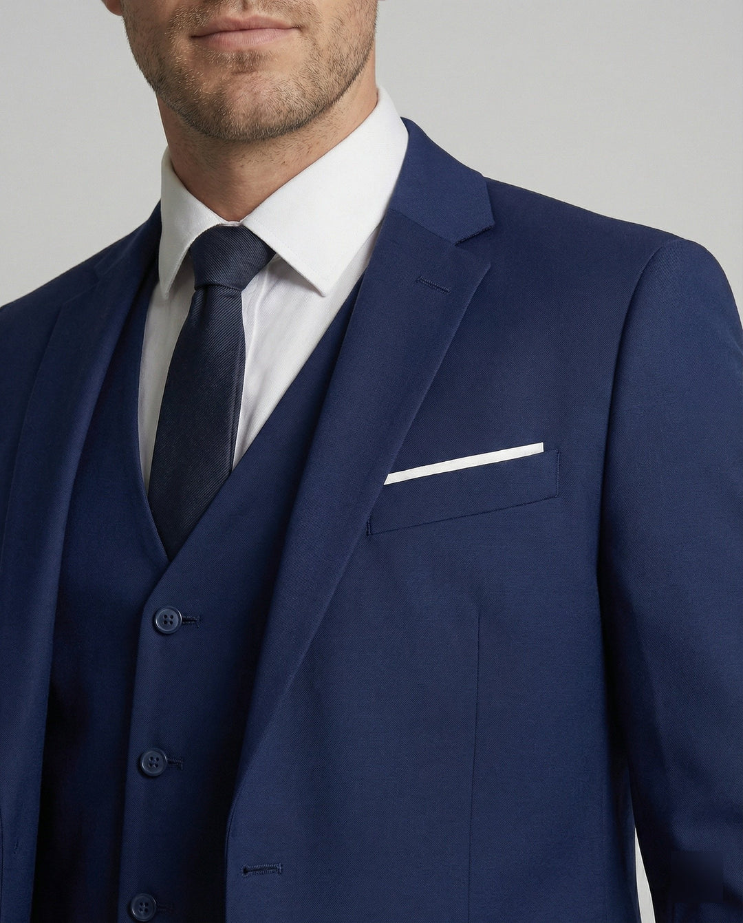 Professional men's business suit, a tailored three-piece formal wear set for office and smart casual events.
