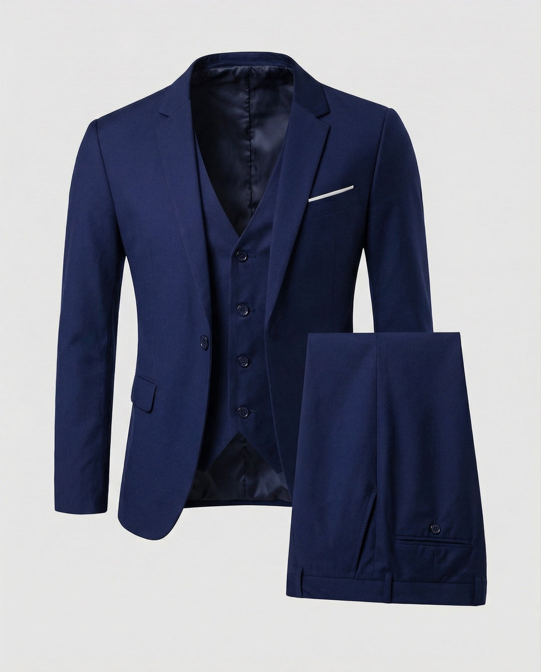 Classic men's three-piece suit, a tailored formalwear option for elegant gentlemen's fashion and special occasions.