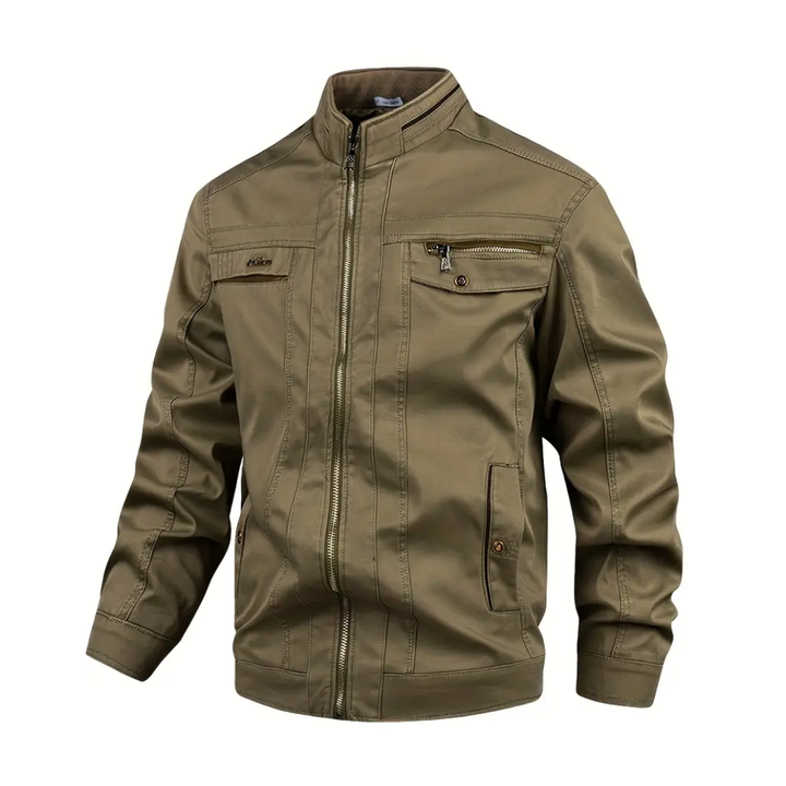 Durable men's Torin cotton field jacket. Windproof & water-resistant outerwear for outdoor adventures & casual wear.