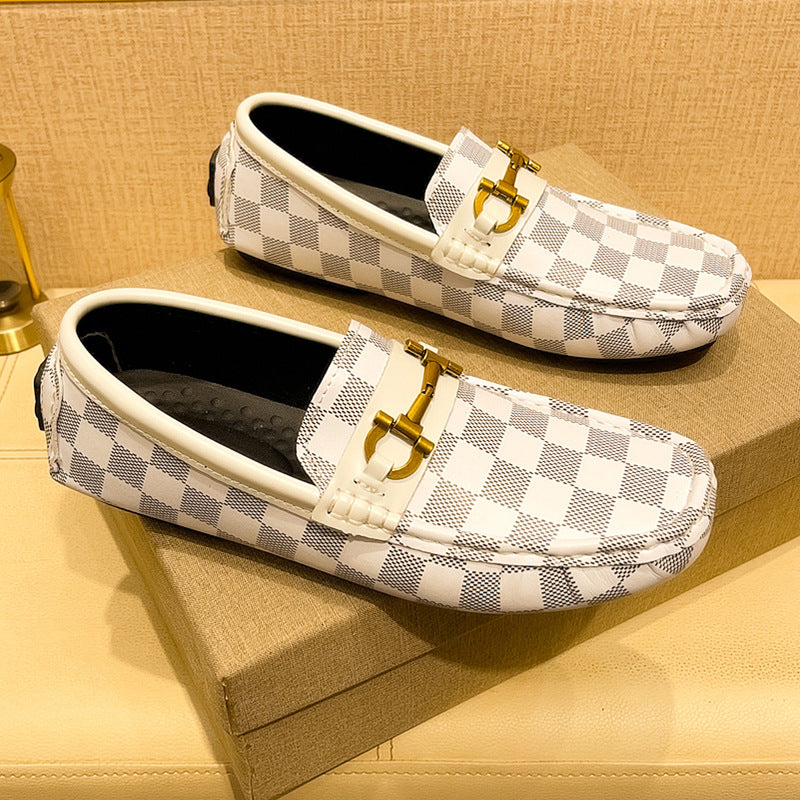Men's Trapani patterned driver shoes with cushioned insoles, offering ultimate slip-on comfort.