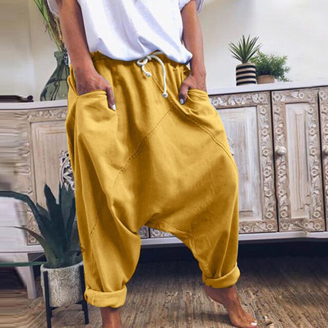 Men's trendy bohemian harem pants, loose fit for relaxed casual style & ultimate comfort.