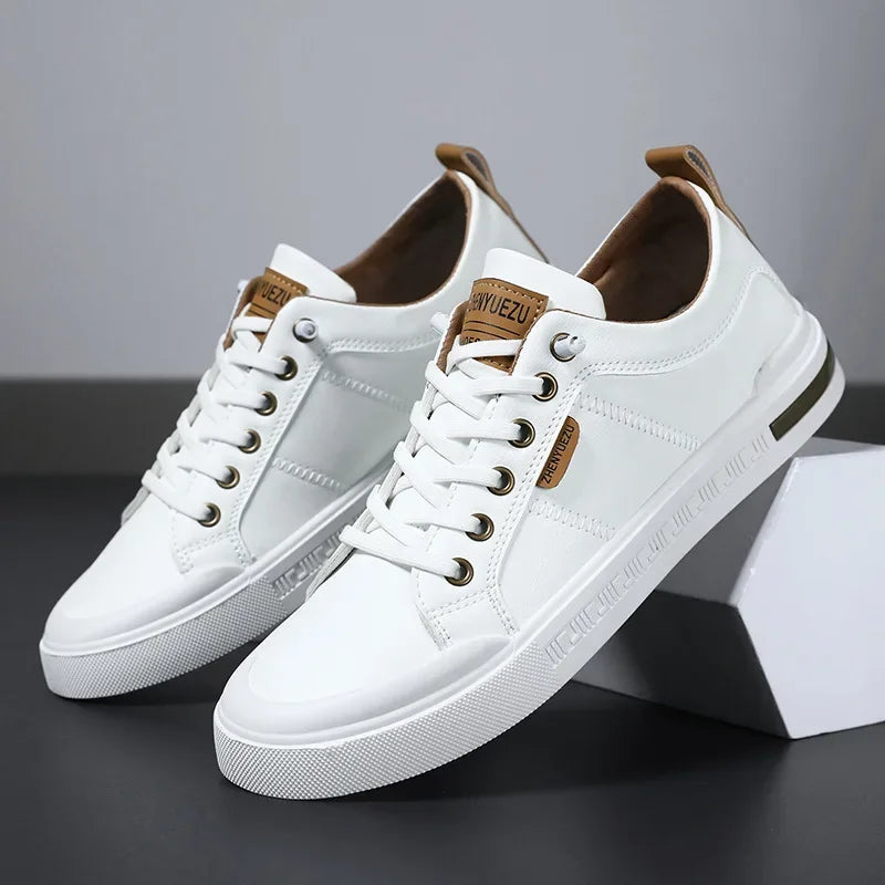 Men's two-tone casual sneakers for everyday style. Comfortable lace-up walking shoes.