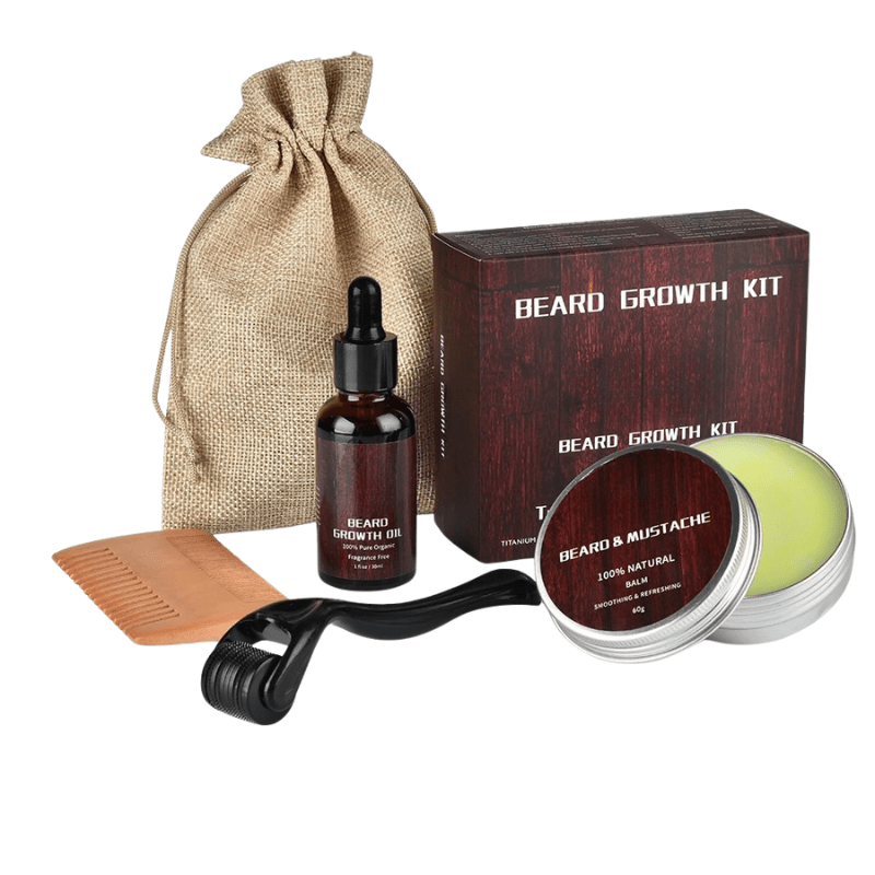 Best men's beard growth kit gift set for a thicker, healthier beard & ultimate grooming experience.