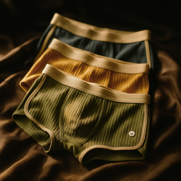 Breathable men's boxer briefs, 3-pack for active comfort. Ultra-soft supportive underwear for daily essentials.