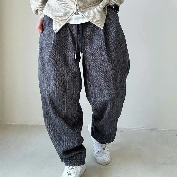 Brown relaxed fit men's Urban Drift Pants. Comfortable & stylish casual wear for modern fashion.
