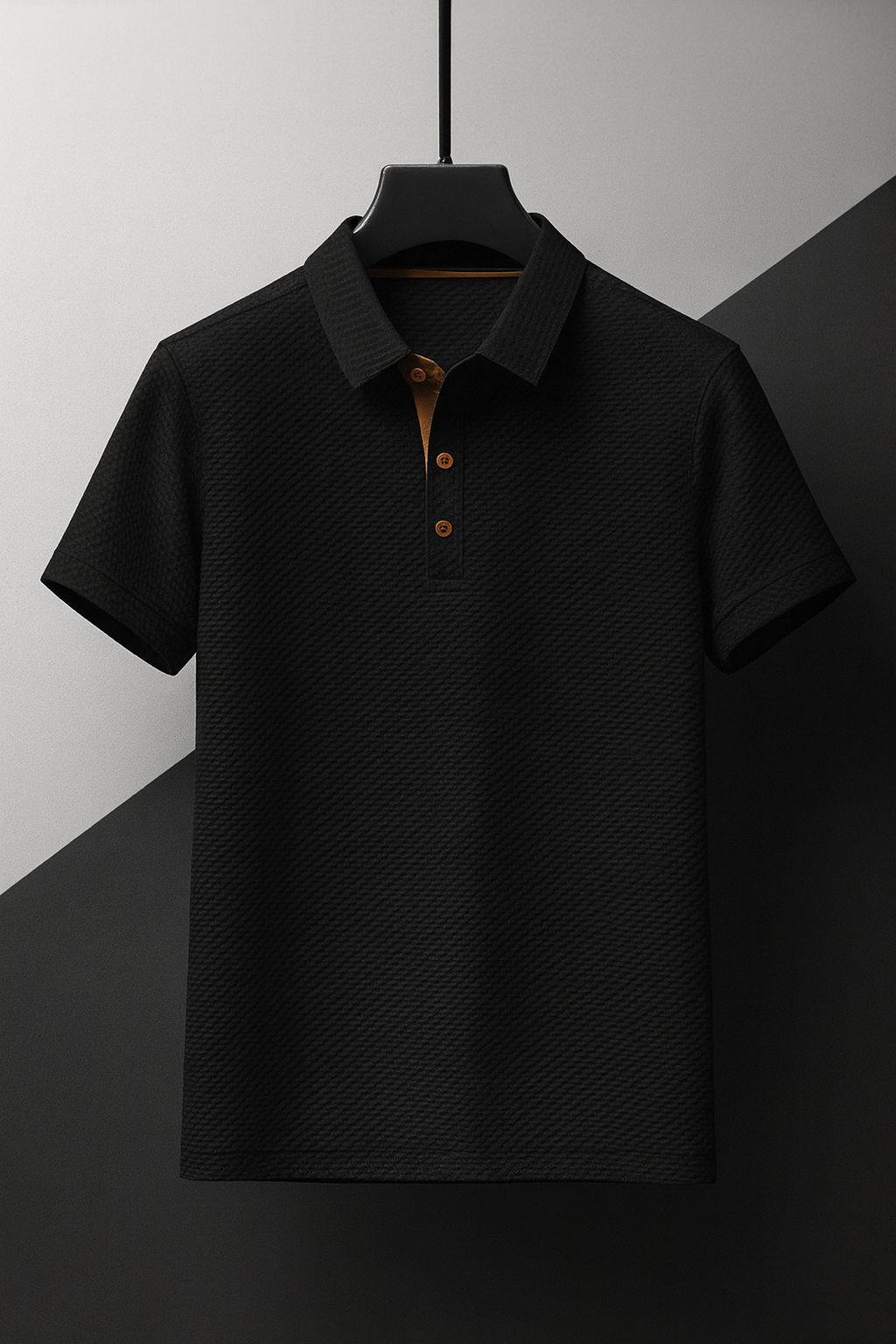 Modern men's Verona Breeze cooling stretch polo, a stylish & comfortable summer shirt for all-day wear.