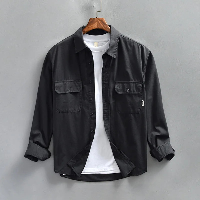 Stylish men's long sleeve button-up casual shirt, perfect for everyday fashion.