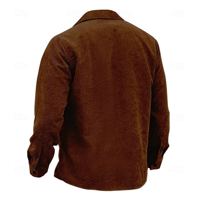 Stylish man in tailored men's vintage Henri jacket, suitable for both casual & formal outerwear.
