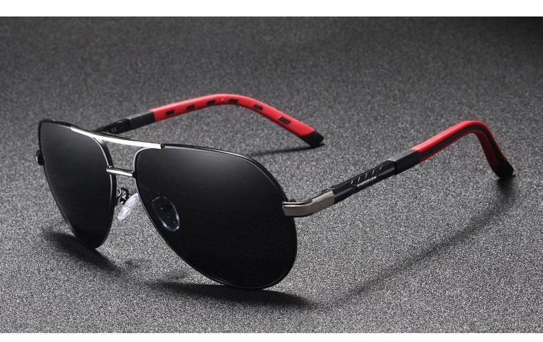 Classic style men's vintage polarized sunglasses, lightweight aluminum frame.