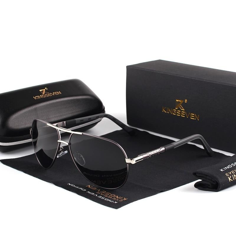 Vintage men's outdoor sunglasses, polarized for clear vision & UV400 protection on adventures.