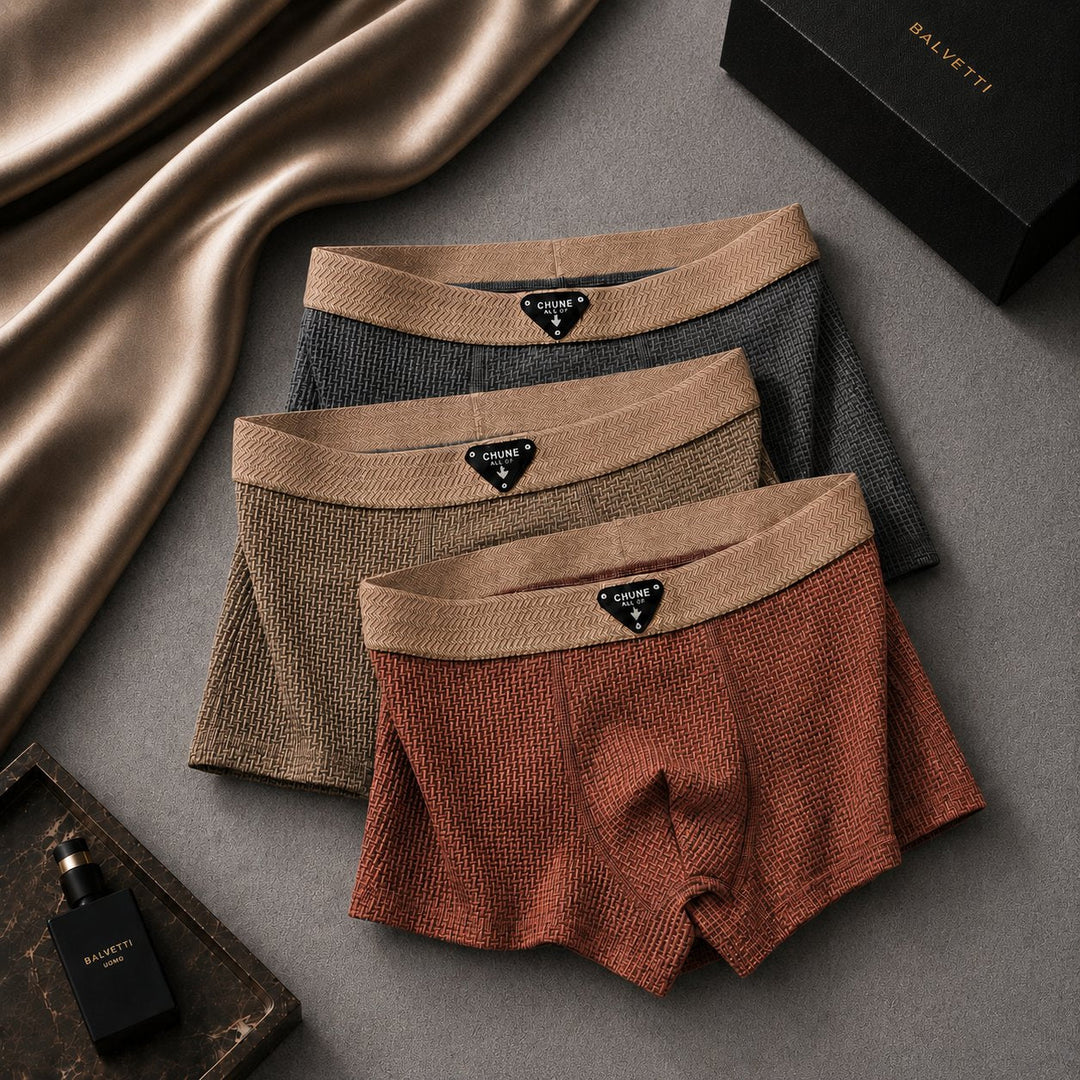 Soft & comfortable men's waffle knit boxer for loungewear. Perfect stretch underwear for all-season wear.