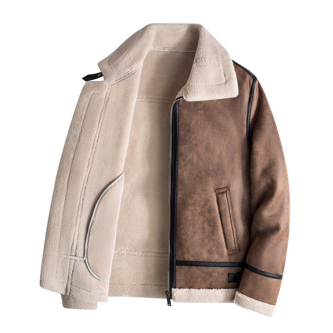 Men's warm Nordic style winter jacket, perfect for cold weather. Features a cozy, structured fit & stylish design.