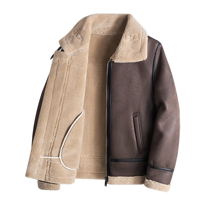 Stylish men's Nordic winter jacket with a warm, cozy feel. Ideal outerwear for cold weather and fashion.