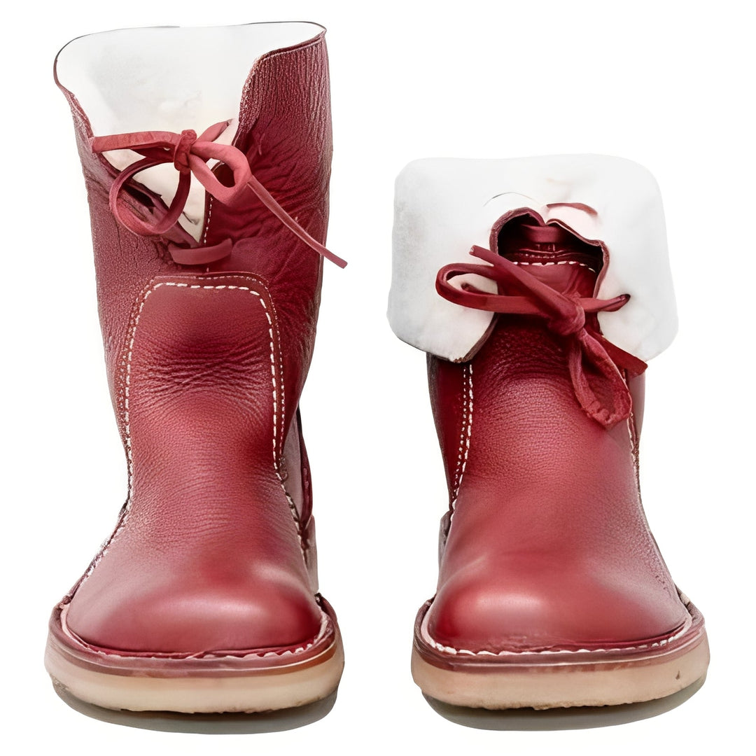 Laced men's winter boots, offering superior warmth & waterproof protection for snowy outdoor cold weather.