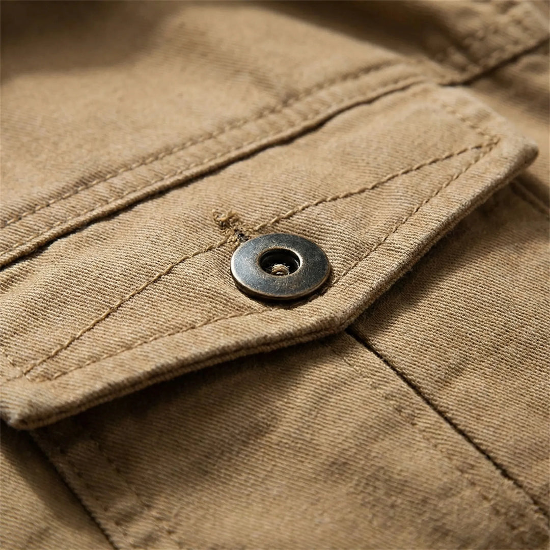 Stylish men's water-repellent everyday parka. Versatile outerwear for layering & staying warm in chilly urban settings.
