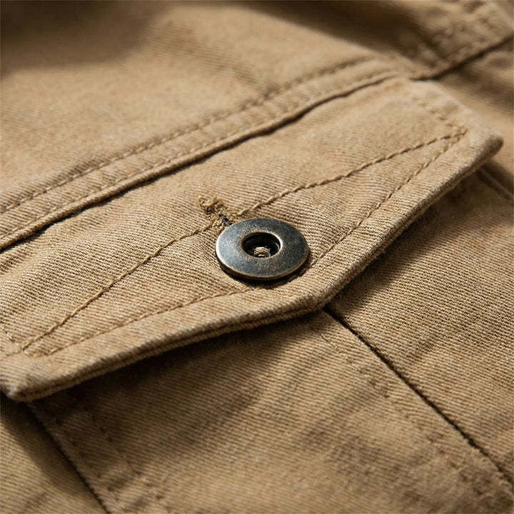 Stylish men's water-repellent everyday parka. Versatile outerwear for layering & staying warm in chilly urban settings.