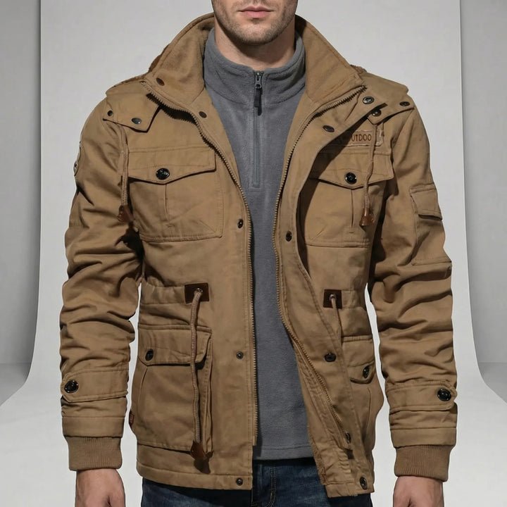 Comfortable men's water-resistant parka. A versatile casual jacket for everyday wear, chilly days, and urban exploration.