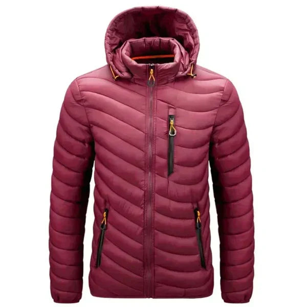 Insulated men's puffer jacket, water-repellent, ideal as a winter coat or autumn outerwear.