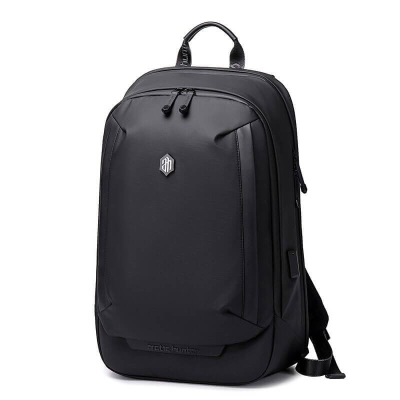 Men's water-resistant anti-theft travel backpack with laptop slot for secure commutes & outdoor adventures.
