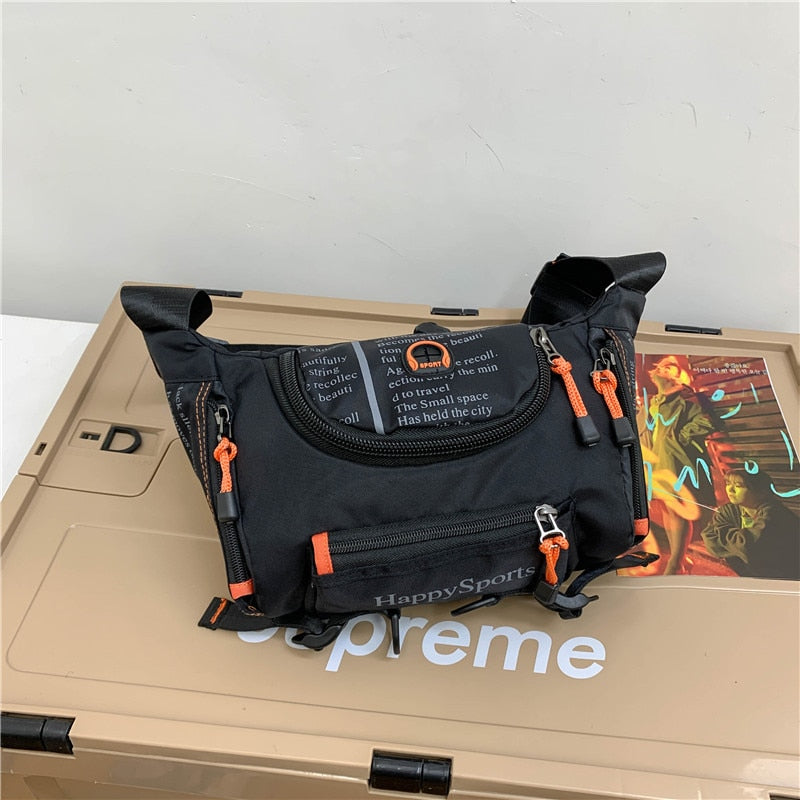 Men's water-resistant multi-way sling bag, perfect for travel & outdoor adventures.
