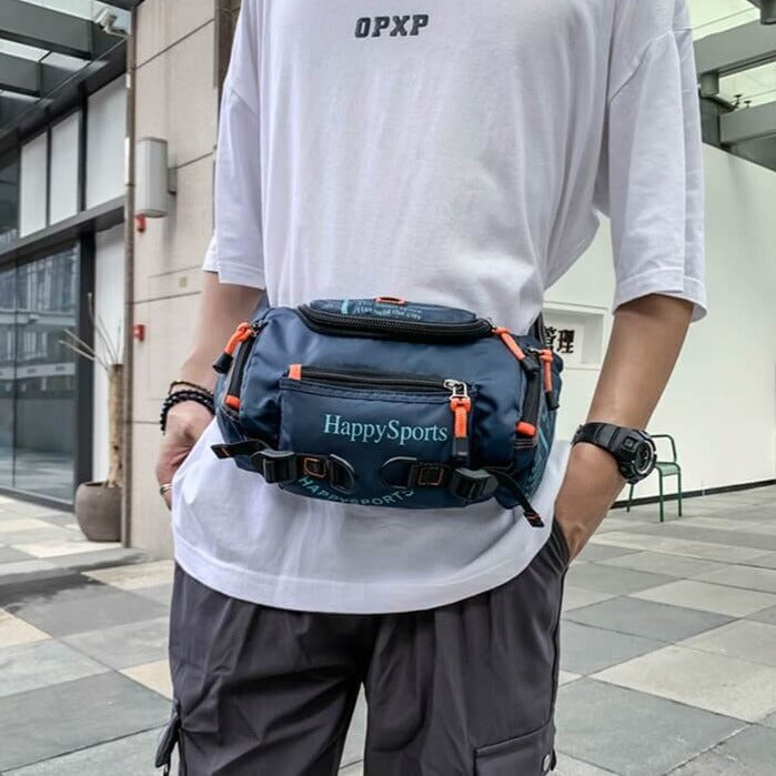 Men's water-resistant multi-way travel pack, ideal for essentials on the move.