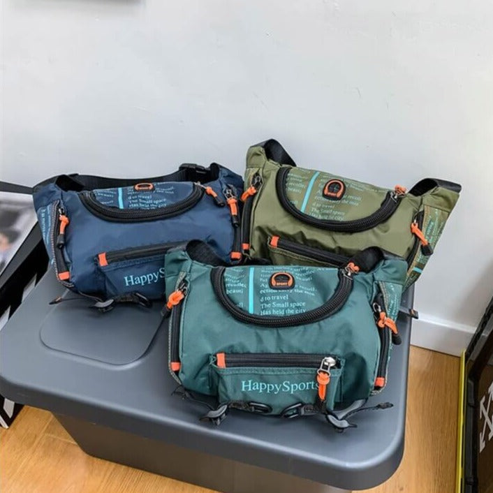 Men's durable water-resistant multi-way bag, perfect for secure travel & outdoor use.