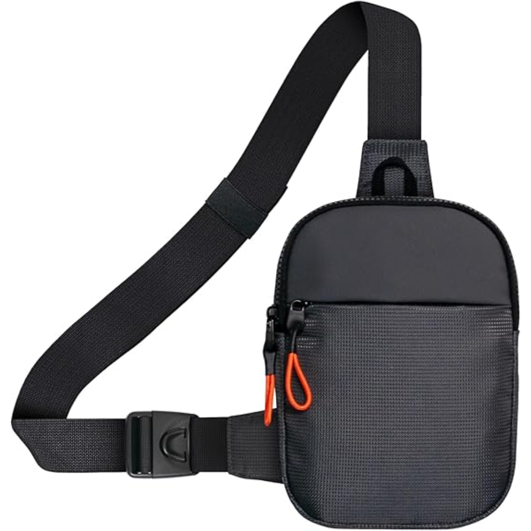 Organized men's waterproof CrossLite mini sling bag, perfect for daily use & travel.