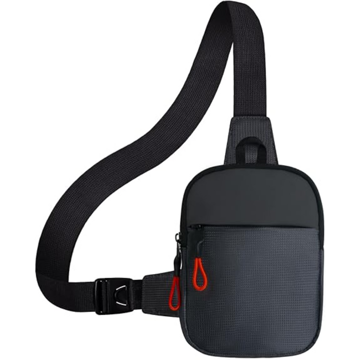 Lightweight men's waterproof chest sling bag, ideal for daily commutes & outdoor activities.