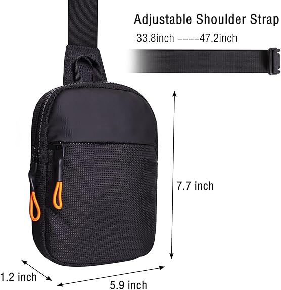 Small waterproof men's crossbody mini bag, perfect for carrying essentials hands-free.