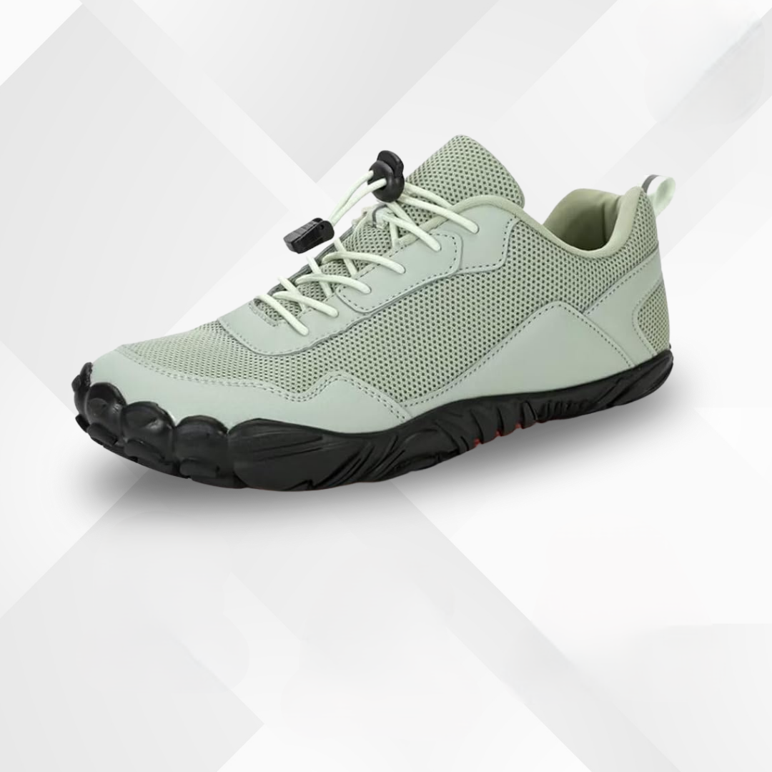 Casual men's waterproof barefoot shoes offering orthopedic support & comfort. Lightweight design for daily foot health.
