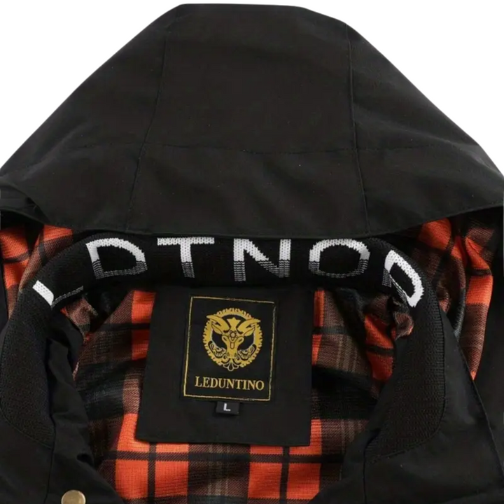 Men's all-season outdoor jacket, waterproof, windproof & hooded, providing versatile outerwear.