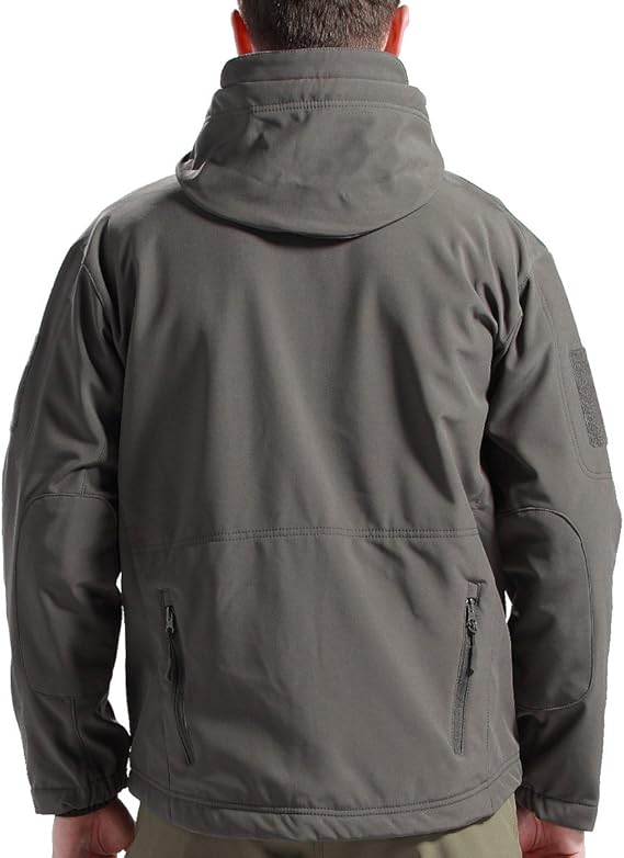 Men's adventure gear set: waterproof softshell jacket & tactical pants, ideal for all outdoor sports.