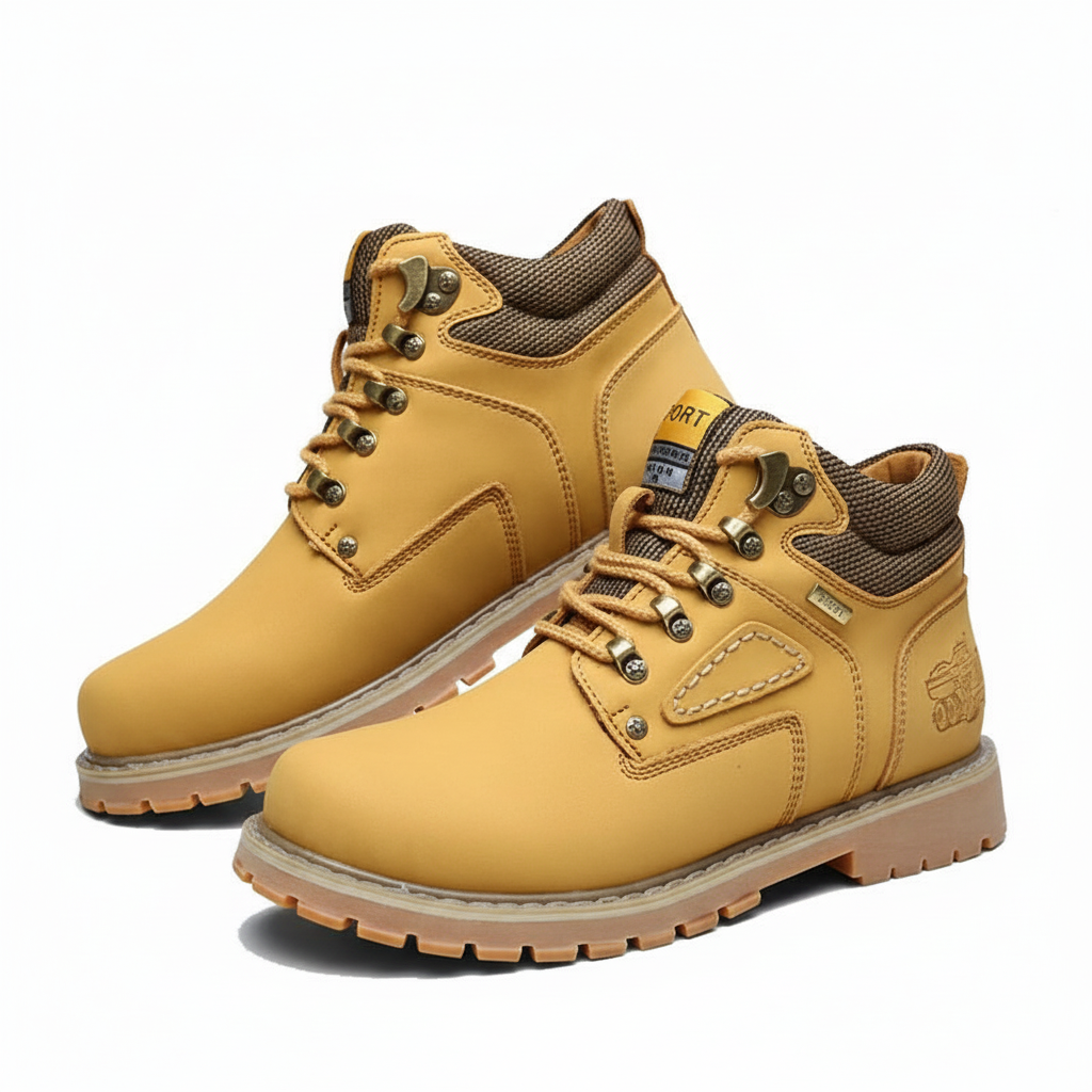 Robust men's waterproof winter shoes, excellent for cold weather, providing warmth and durability.