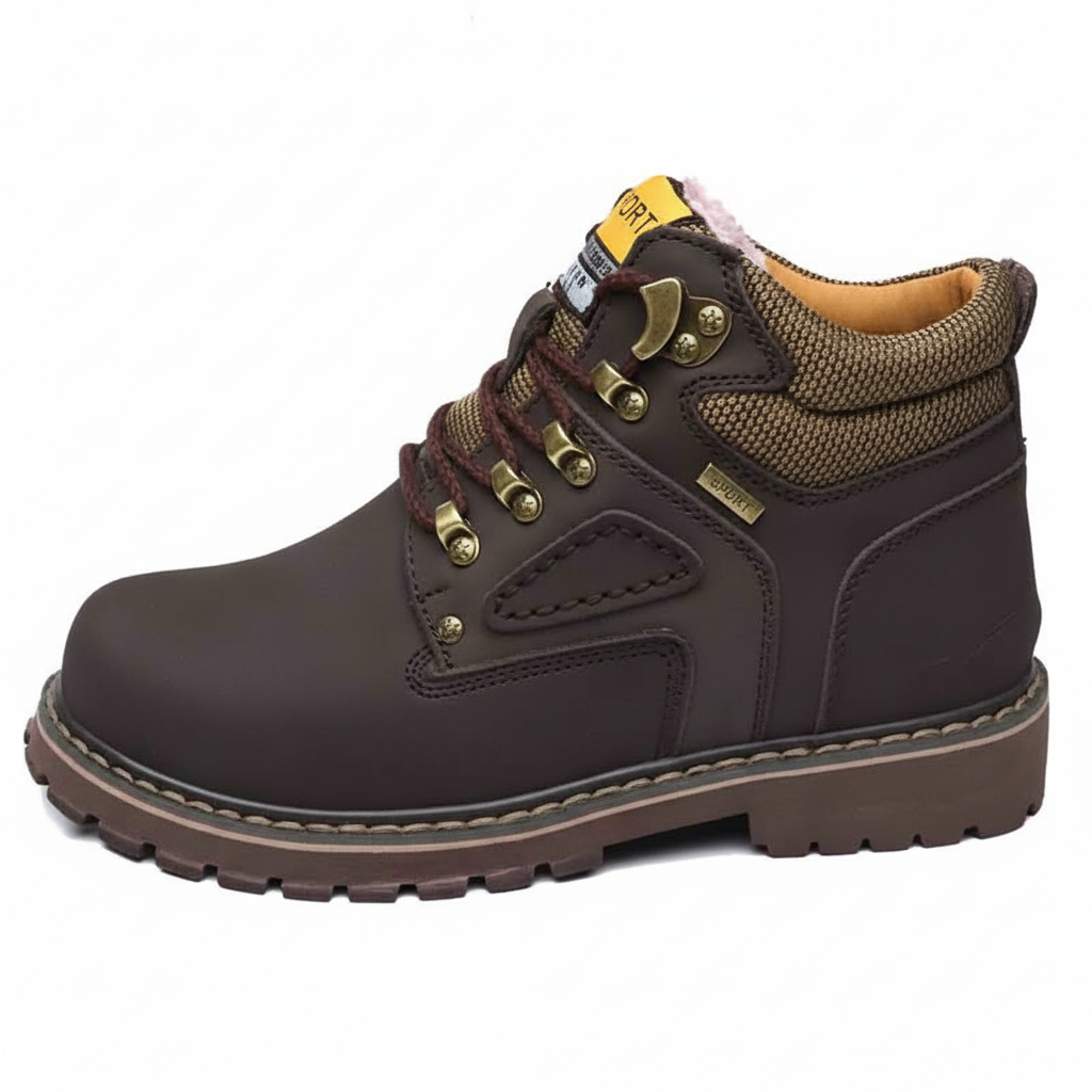 Comfortable men's waterproof winter shoes, offering protection and warmth against extreme cold.