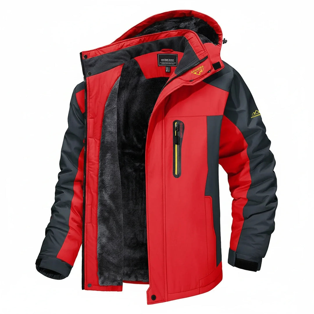Casual men's hooded jacket offering weather protection for everyday wear & easy layering.