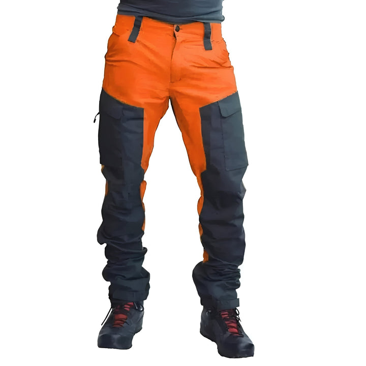 Comfortable men's utility work pants with cargo pockets, reinforced for durability in any weather or outdoor work.