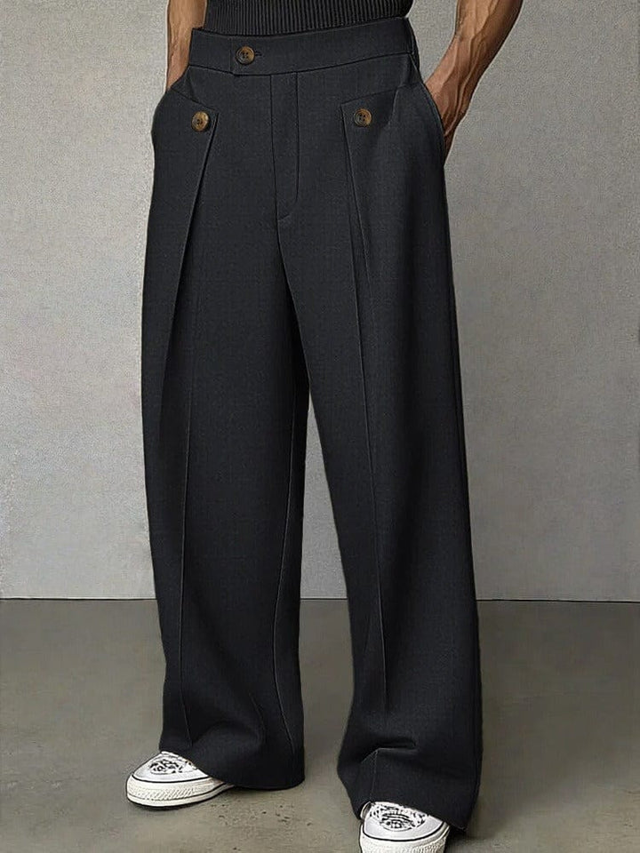 Men's modern wide-leg trousers, a relaxed fit for comfortable and stylish everyday casual fashion.