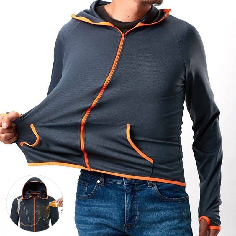 Men's windproof & water-repellent outdoor jacket for all seasons. Ideal for hiking, camping, and active wear.