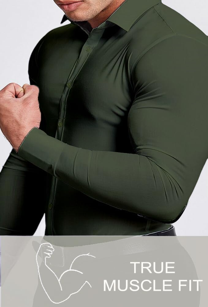 David Men's Wrinkle-Free Dress Shirt, slim fit, ultimate comfort.