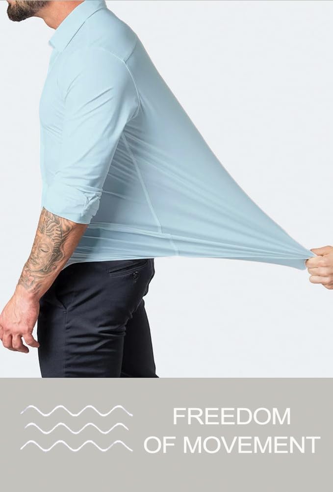 Premium Men's Slim Fit Dress Shirt, wrinkle-free, stylish & comfortable.