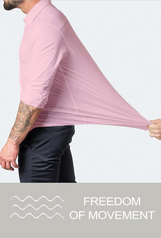Men's Modern Formal Shirt, slim fit, wrinkle-free, perfect for meetings.