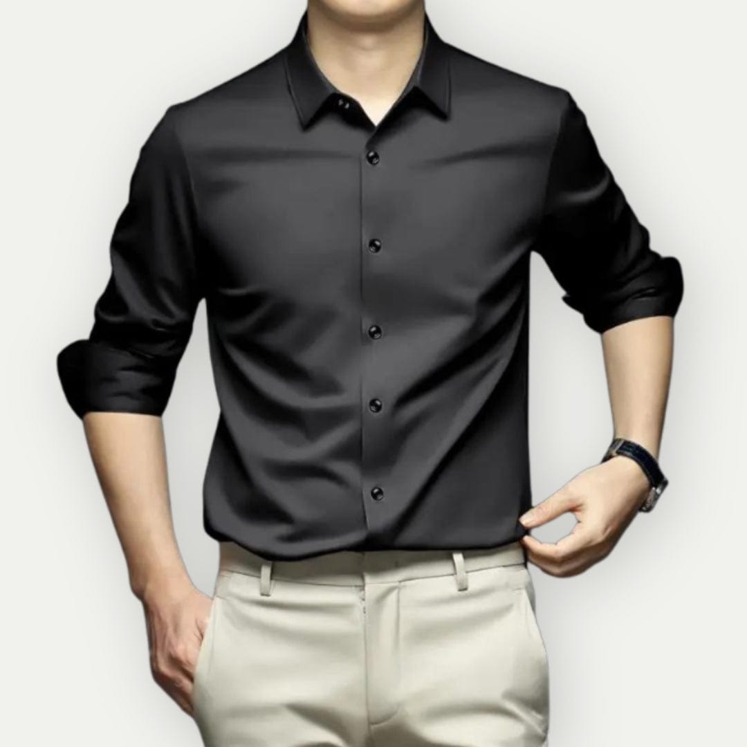 Versatile men's long sleeve shirt, wrinkle-free and easy care. Stylish modern fit for men's fashion.