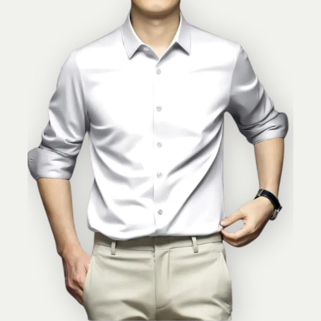 Comfortable men's easy care shirt, long sleeve and wrinkle-free. Perfect for a sharp, professional look.