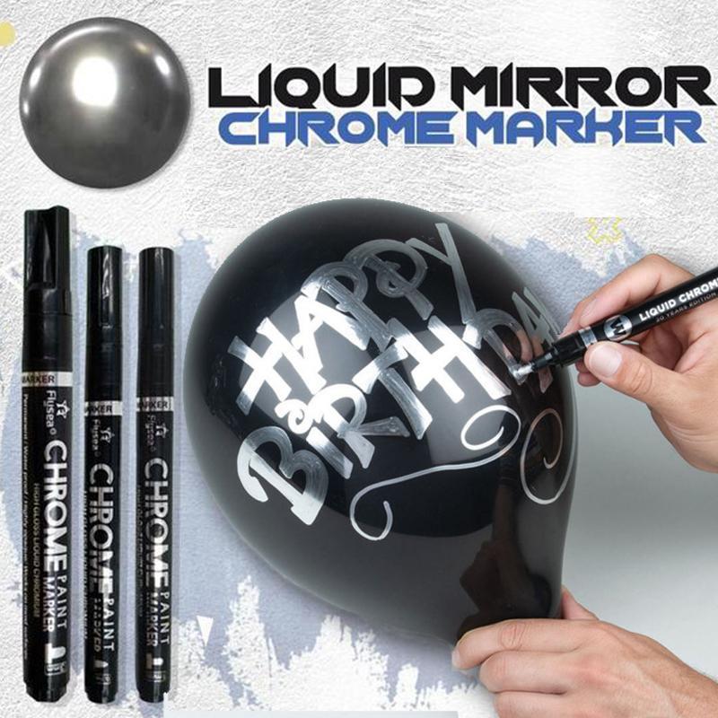 Metallic Liquid Mirror Chrome Marker, reflective art pen for a brilliant mirror effect finish on crafts.