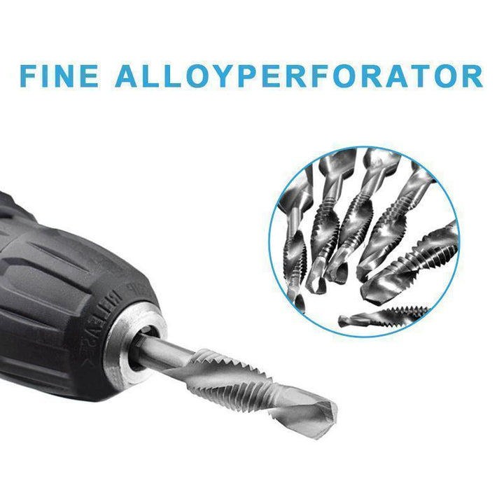 Hex shank high-speed steel metric tap drill bits for power tools