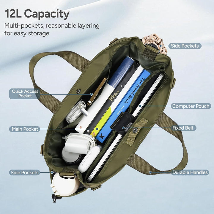 MetroCarry unisex laptop bag, a stylish and functional tote with an adjustable strap for travel or work.