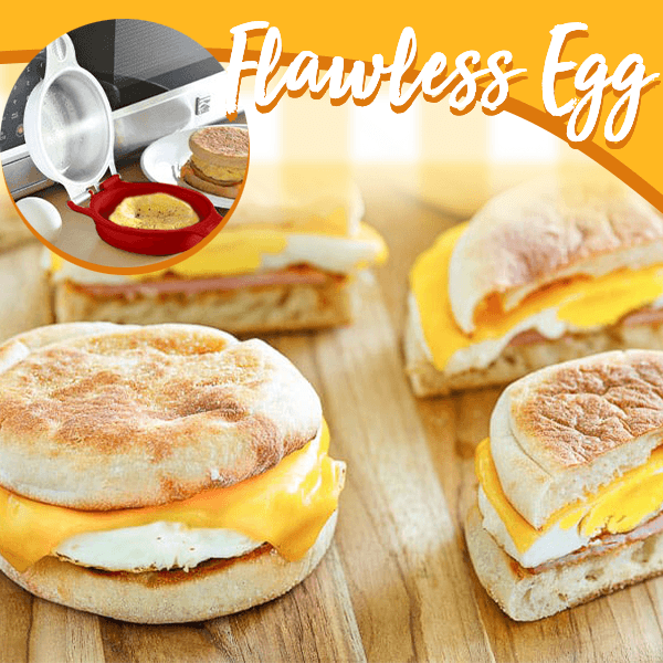 Microwave egg cooker for making perfect breakfast sandwiches quickly, non-stick cooking tool.